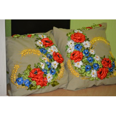 Set of 2 Embroidered Pillow Covers "Prosperity"